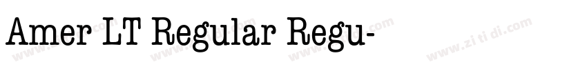 Amer LT Regular Regu字体转换 Amer LT Regular Regu字体转换